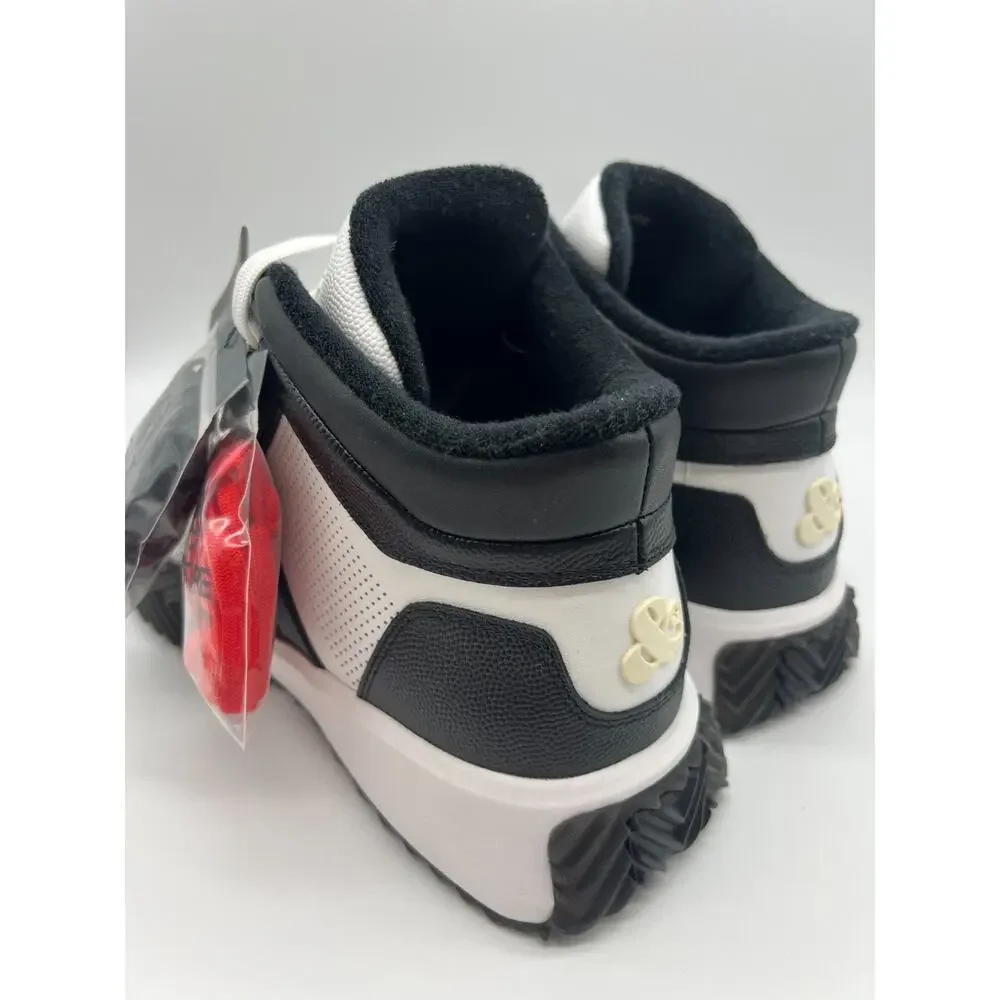 G/Fore G.112 Leather Mid-Top Street Shoe Black/White Men's Size 12 New